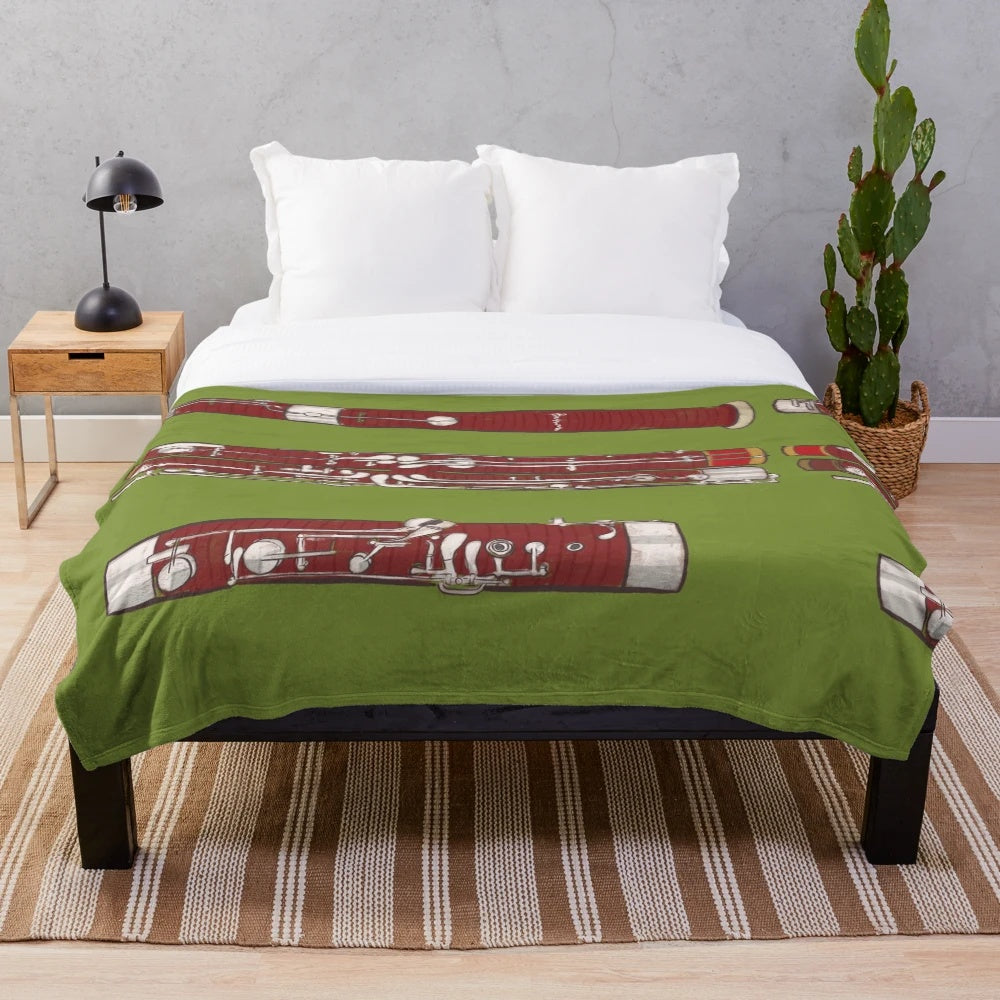 Soft and Snuggly Bassoon Plush Blanket