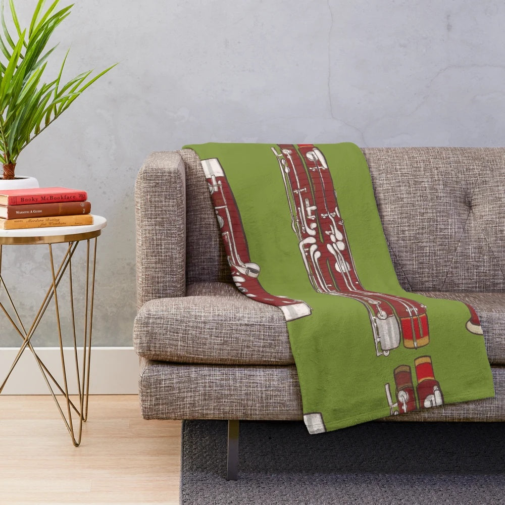 Soft and Snuggly Bassoon Plush Blanket