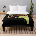 Bat-themed plush blanket with retro comic book design