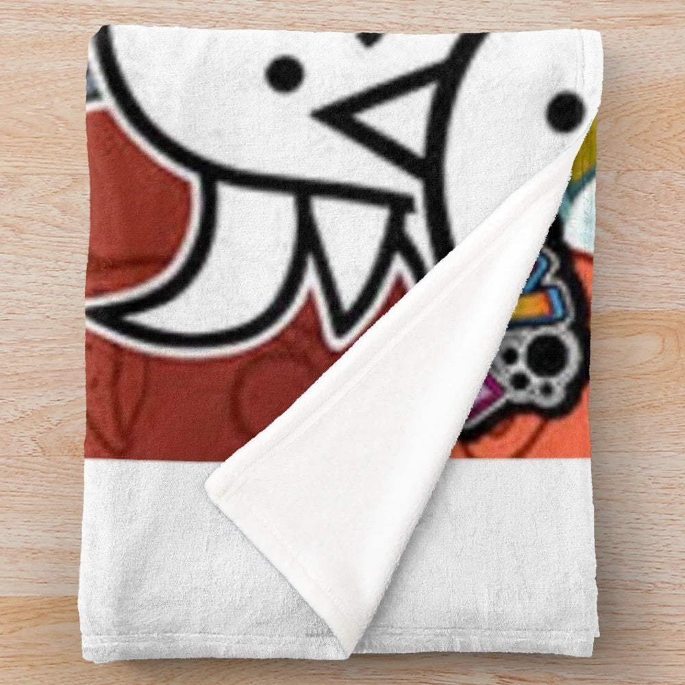 Battle Cats Plush Blanket - Soft and Cuddly Cat-Themed Plush Throw Blanket