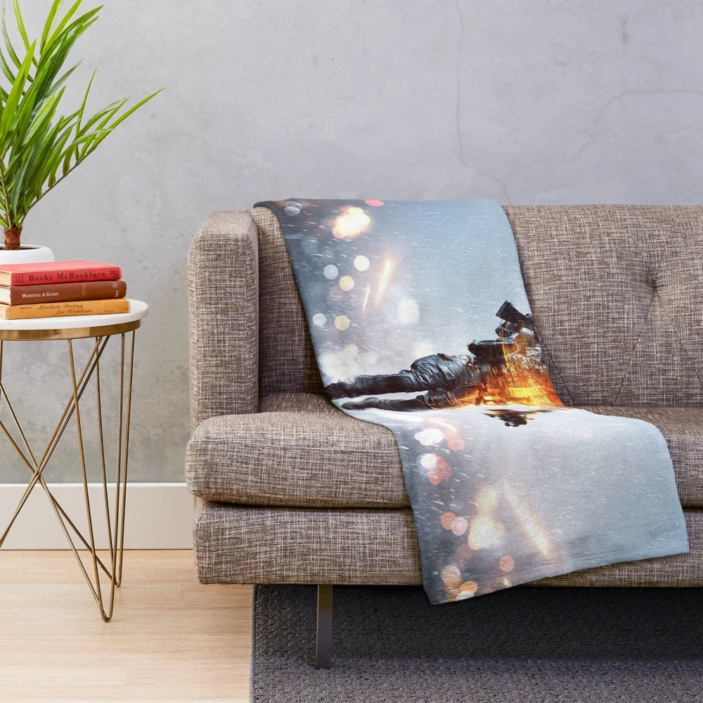 Battlefield 4 Themed Plush Blanket with Gaming Merchandise