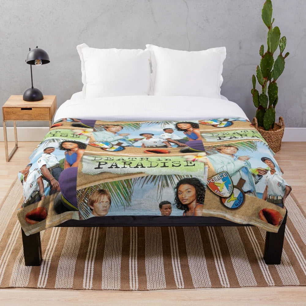 BBC Death in Paradise inspired plush blanket