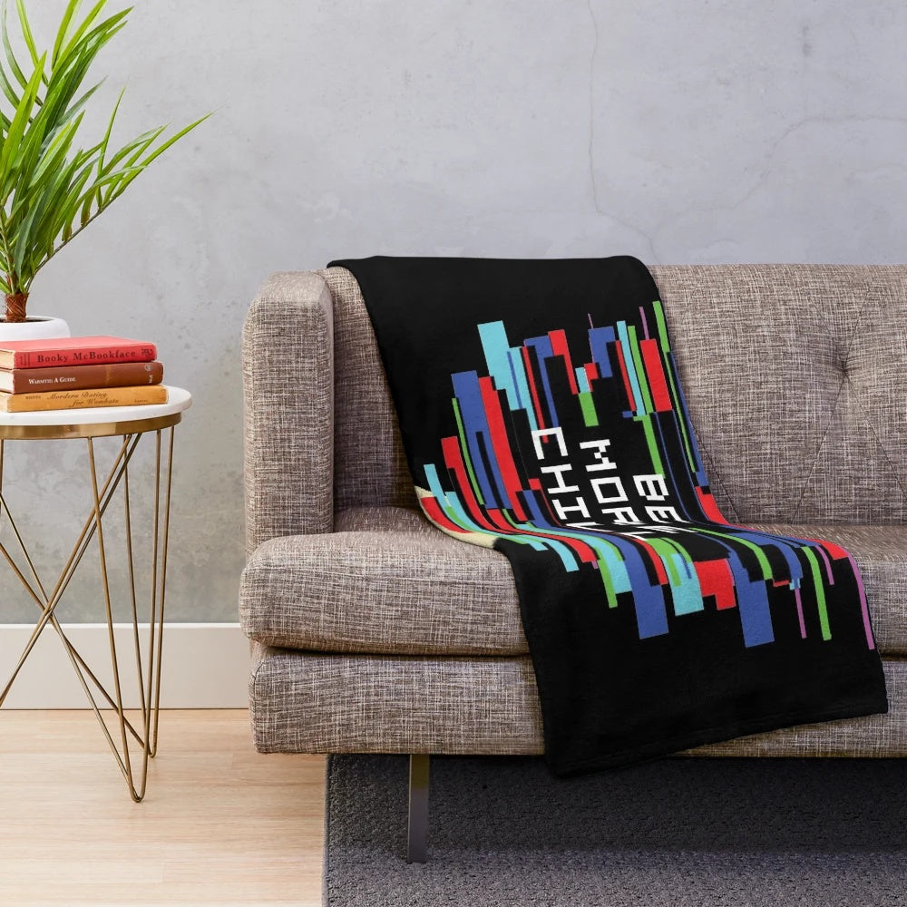 Soft and snuggly plush blanket featuring characters from the musical Be More Chill