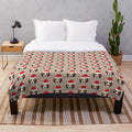 Beagle Christmas Plush Blanket with dog graphic