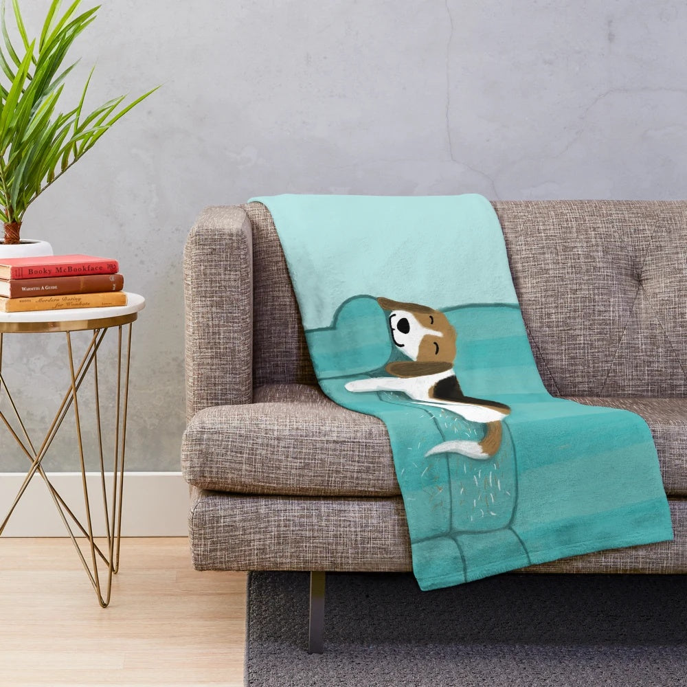 Beagle plush blanket for pet owners