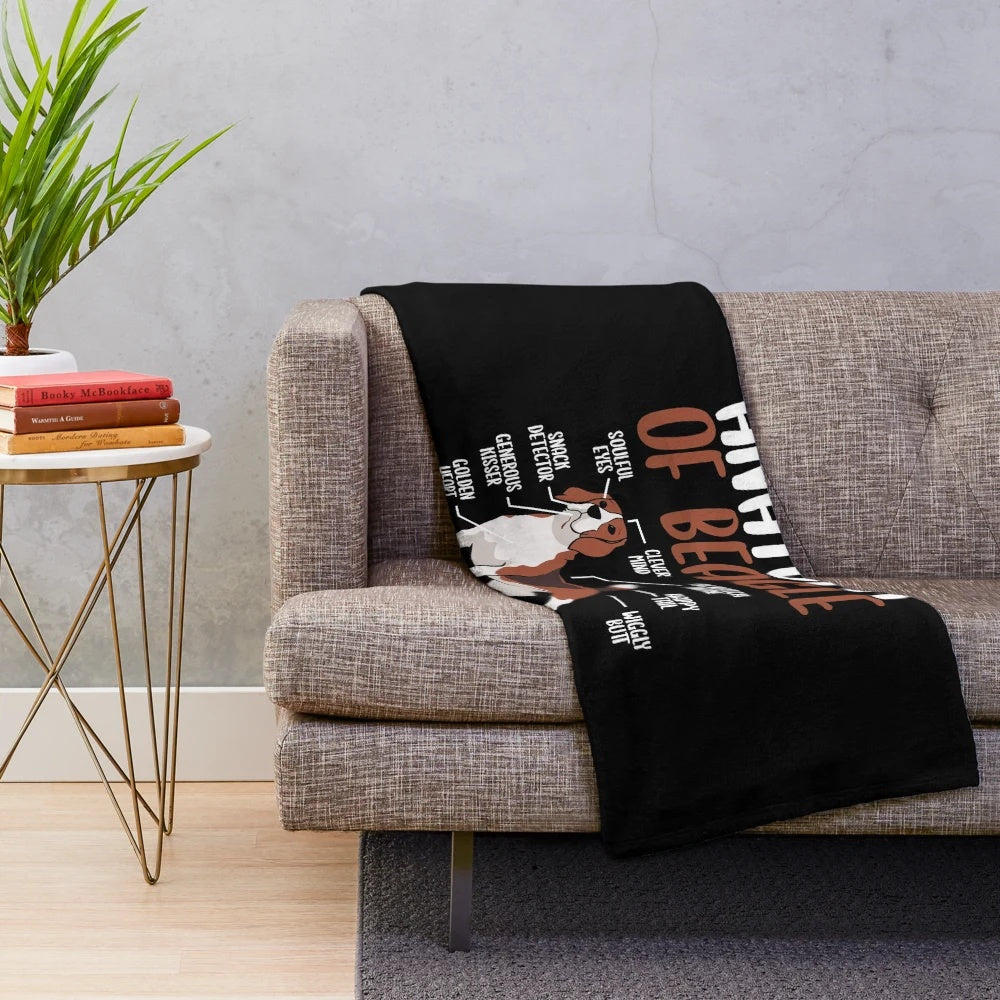 Soft and Plush Beagle Themed Blanket