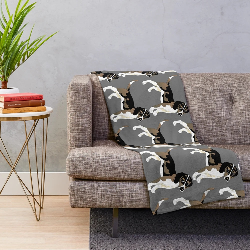 Soft and Cuddly Beagle Plush Blanket