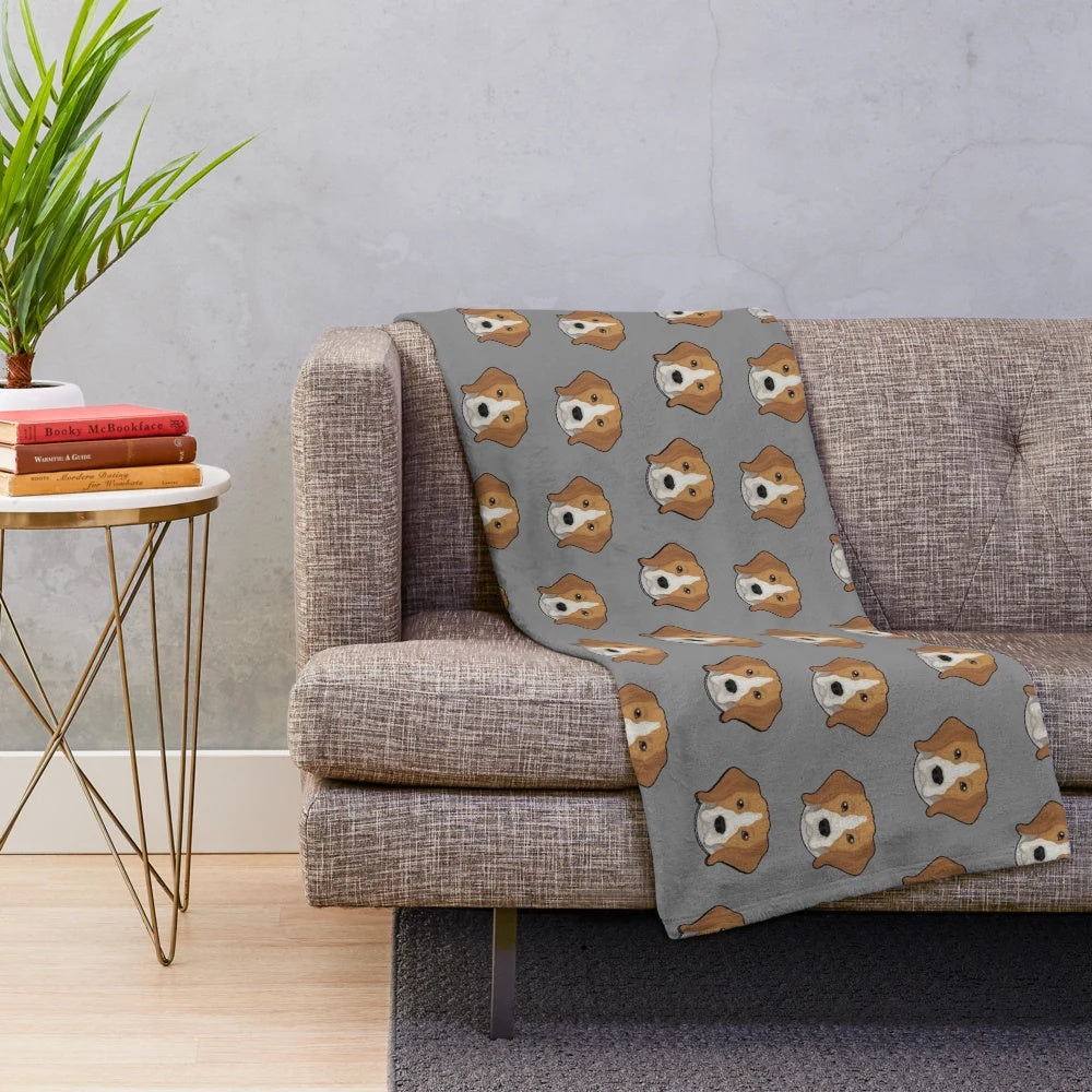 Soft and plush beagle-themed blanket