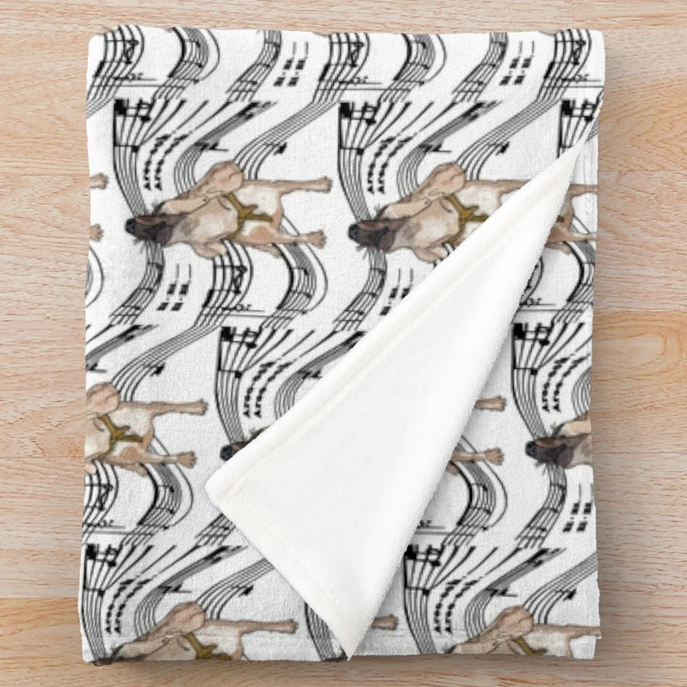 Beagle-themed plush blanket with a cozy and soft design