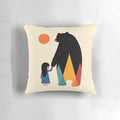 A plush bear pillow with a whimsical nature-inspired design, perfect for adding a touch of comfort and warmth to any living space.