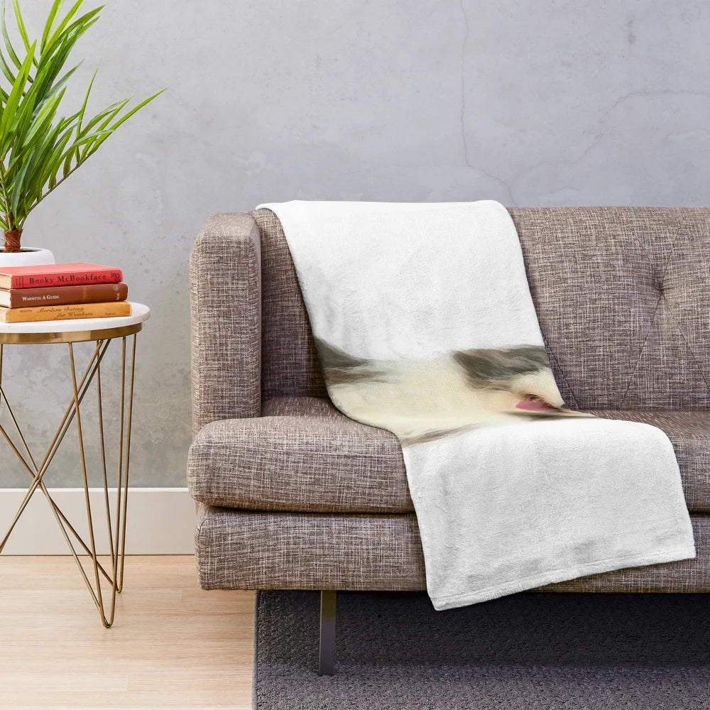 Soft and cuddly bearded collie dog plush blanket