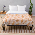 Bearded dragon plush blanket with a repeating pattern design