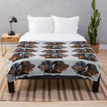 A soft, plush blanket featuring the beautiful Beauceron dog breed