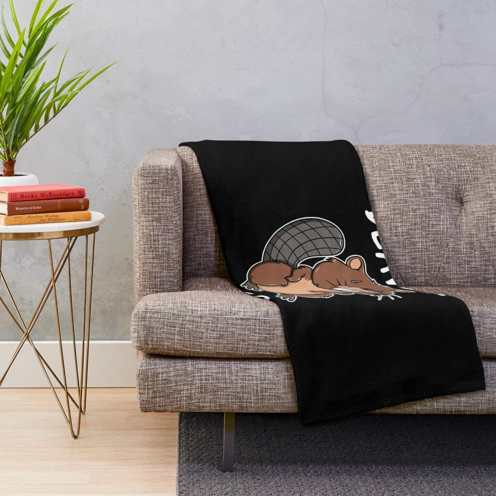 Plush beaver design blanket for nature lovers