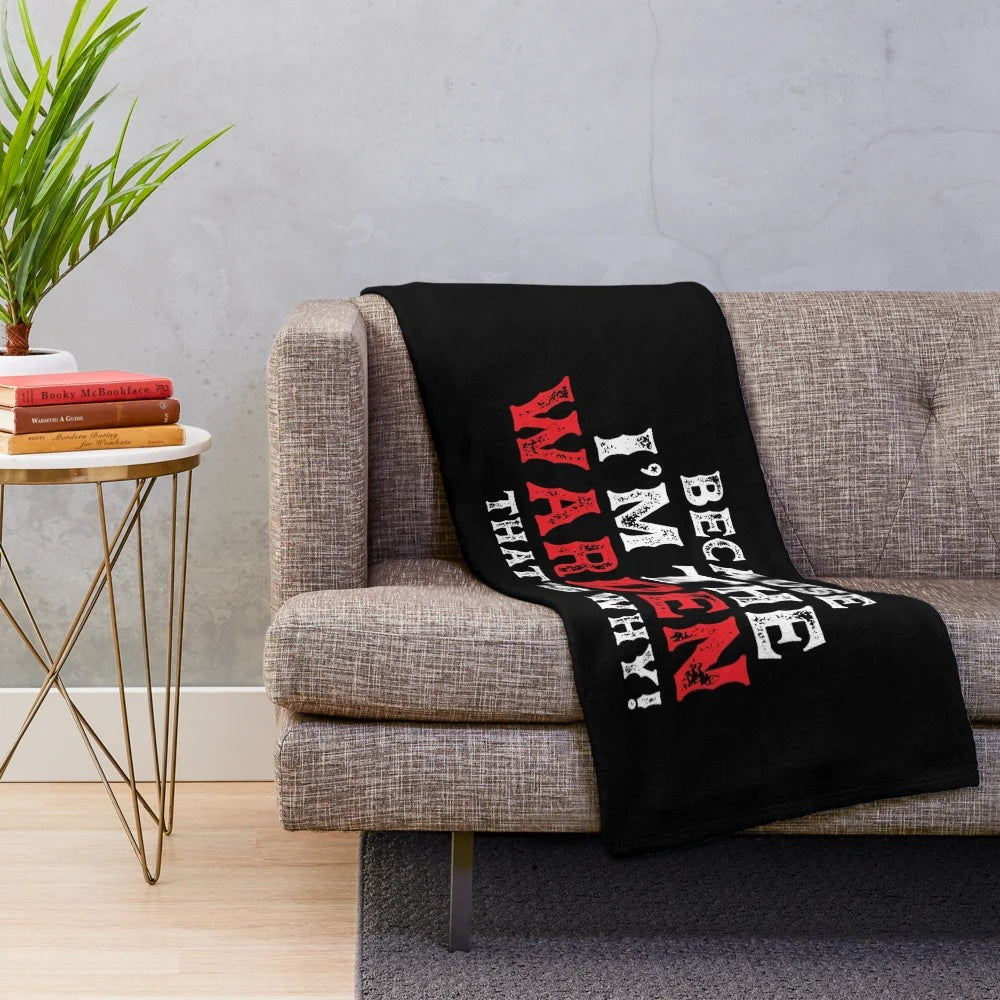 Plush blanket with "Because I'm The Warden That's Why" printed on it, perfect gift for a warden or prison guard
