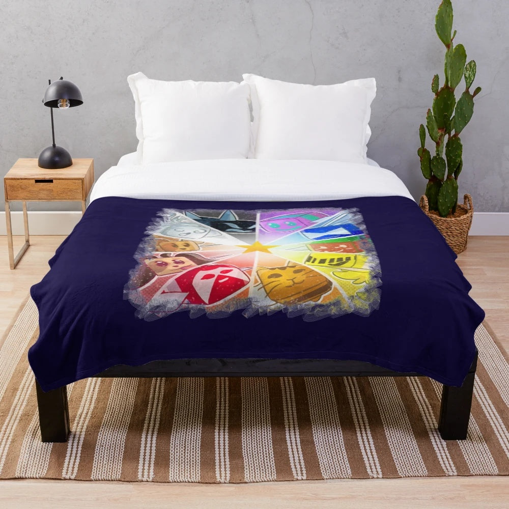 Soft and cuddly bee swarm simulator plush blanket
