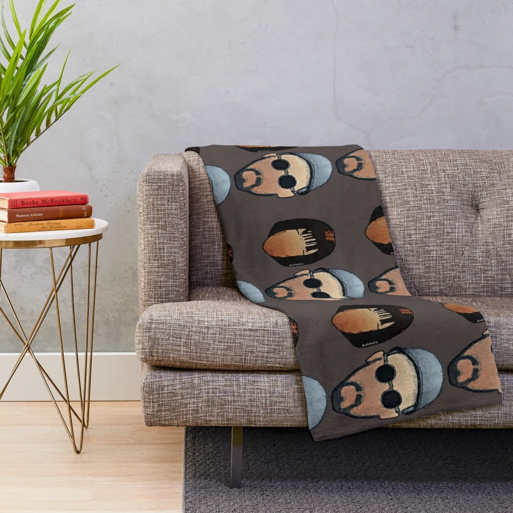 Beethoven-themed plush blanket with classical music design