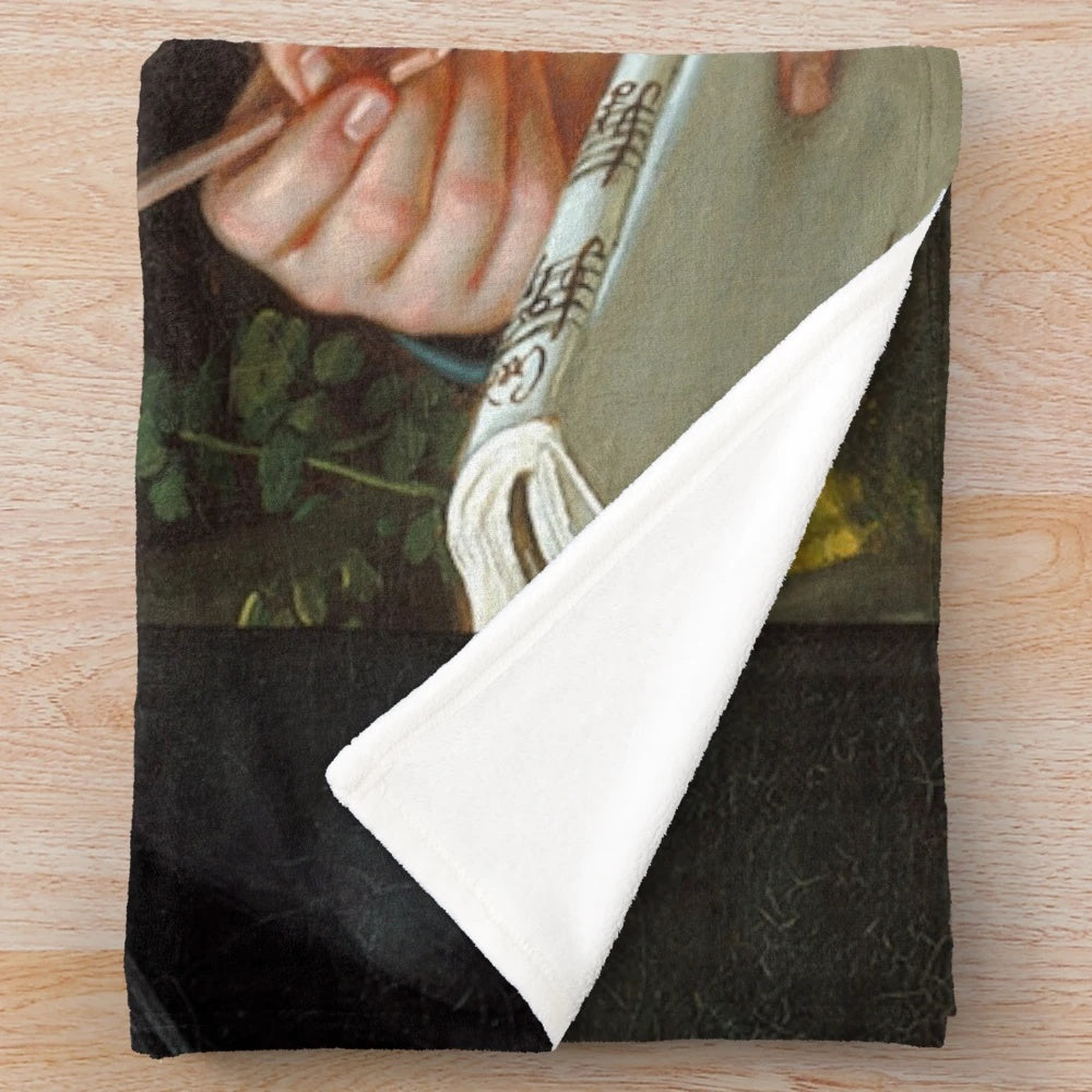 Plush blanket featuring the portrait of the renowned German composer Ludwig van Beethoven