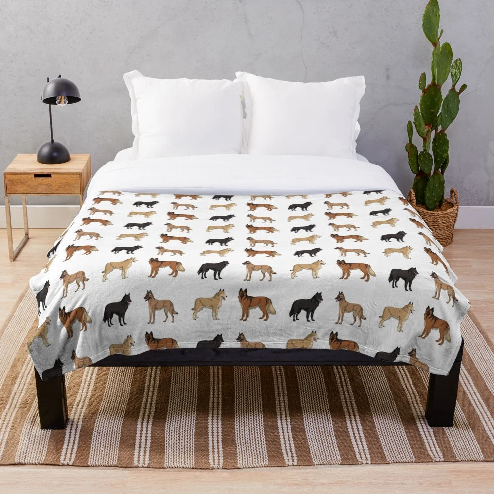 Belgian Shepherd Dog Plush Blanket
