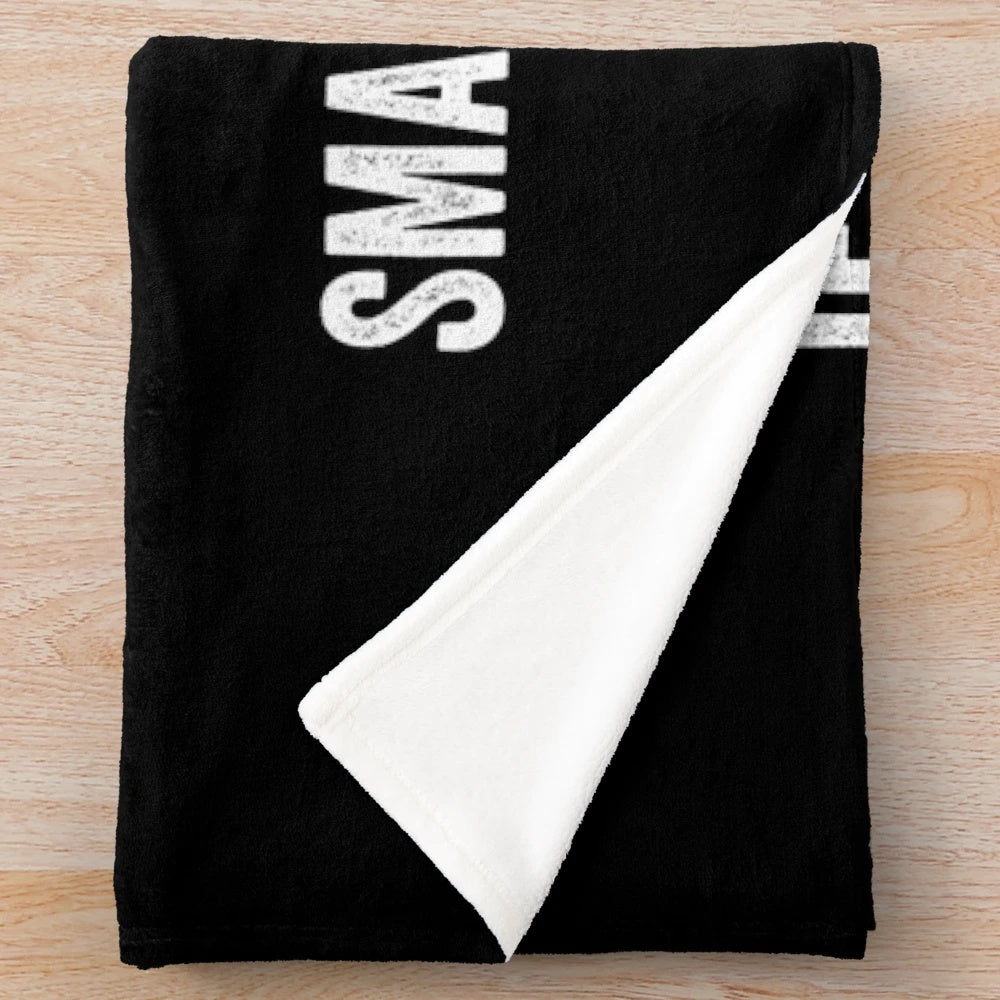 Bell ringing plush blanket with a humorous design for bell ringer hobbyists