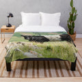 Soft and Snuggly Belted Galloway Cow Plush Blanket