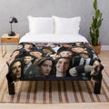 Ben Barnes collage plush blanket featuring the actor in various roles