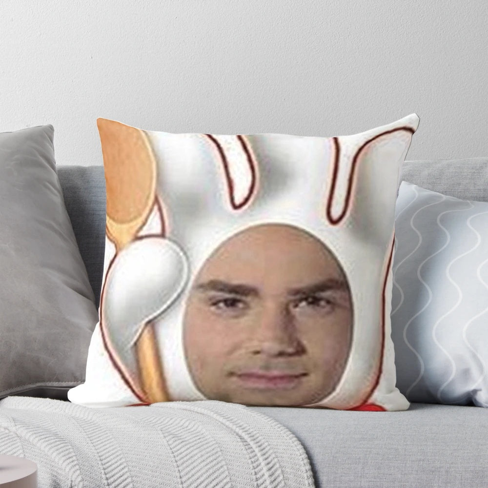 Ben Shapiro Hamburger Helper Pillow, a humorous and comfortable home accessory