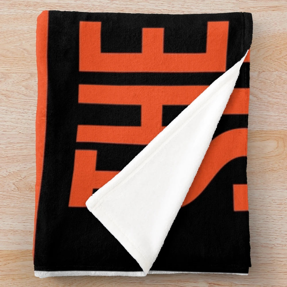 Plush bengals-themed blanket for game day and weekend parties