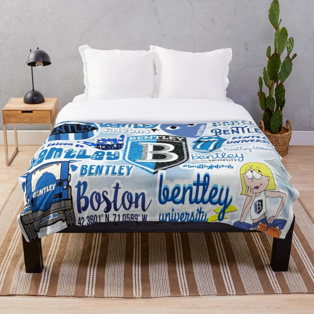 Bentley-inspired plush blanket with Falcons team colors