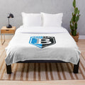 Bentley University Falcons logo on a plush college blanket