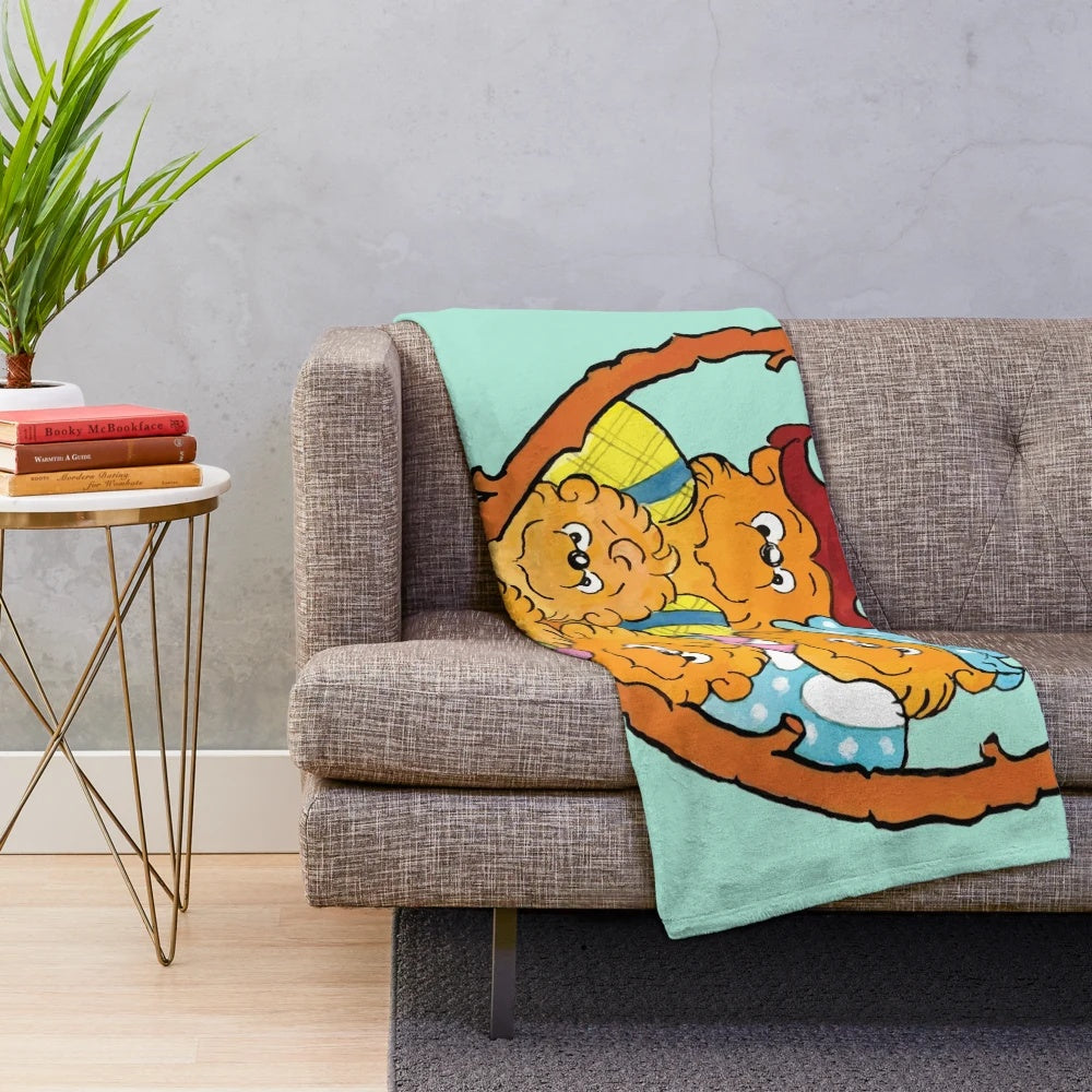 Soft and cuddly Berenstain Bears family plush blanket
