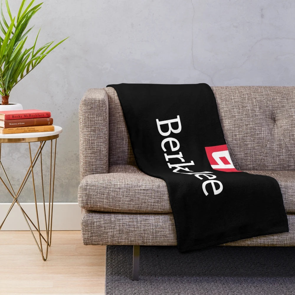 Berklee College of Music Plush Blanket with Jazz Cat Design