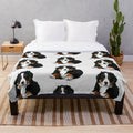 Soft and cuddly Bernese Mountain Dog plush blanket