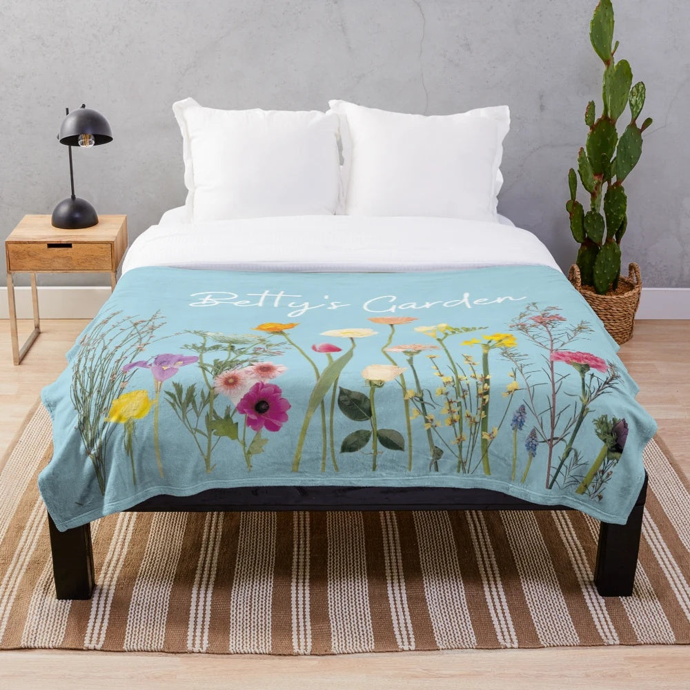 Vibrant floral plush blanket inspired by Taylor Swift's 'Folklore' album