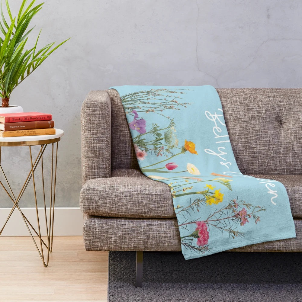 Vibrant floral plush blanket inspired by Taylor Swift's 'Folklore' album