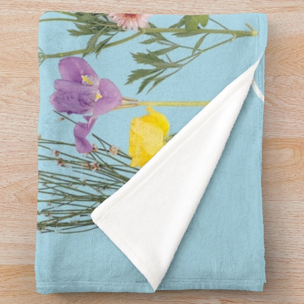 Vibrant floral plush blanket inspired by Taylor Swift's 'Folklore' album