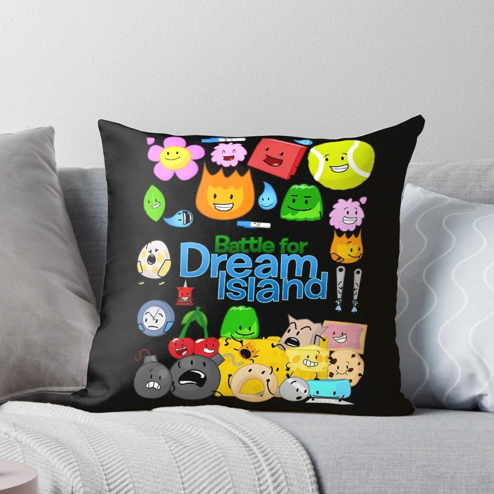 Battle For Dream Island themed pillow featuring characters from the popular object show