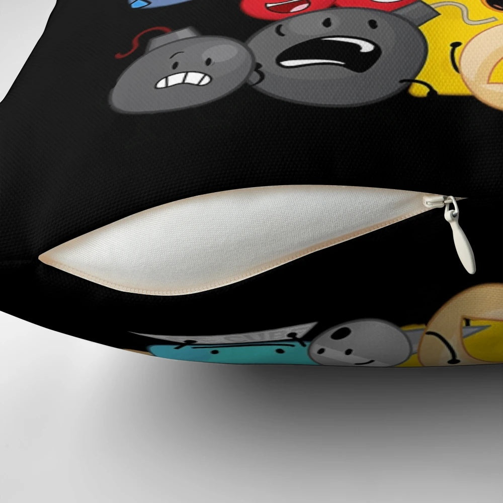 Battle For Dream Island themed pillow featuring characters from the popular object show