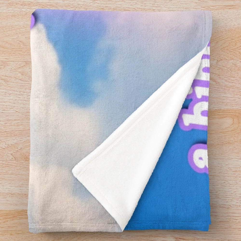 Soft plush bibble meme blanket for college dorm and home