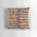 Soft, decorative pillow featuring a stack of books design for book lovers and bibliophiles