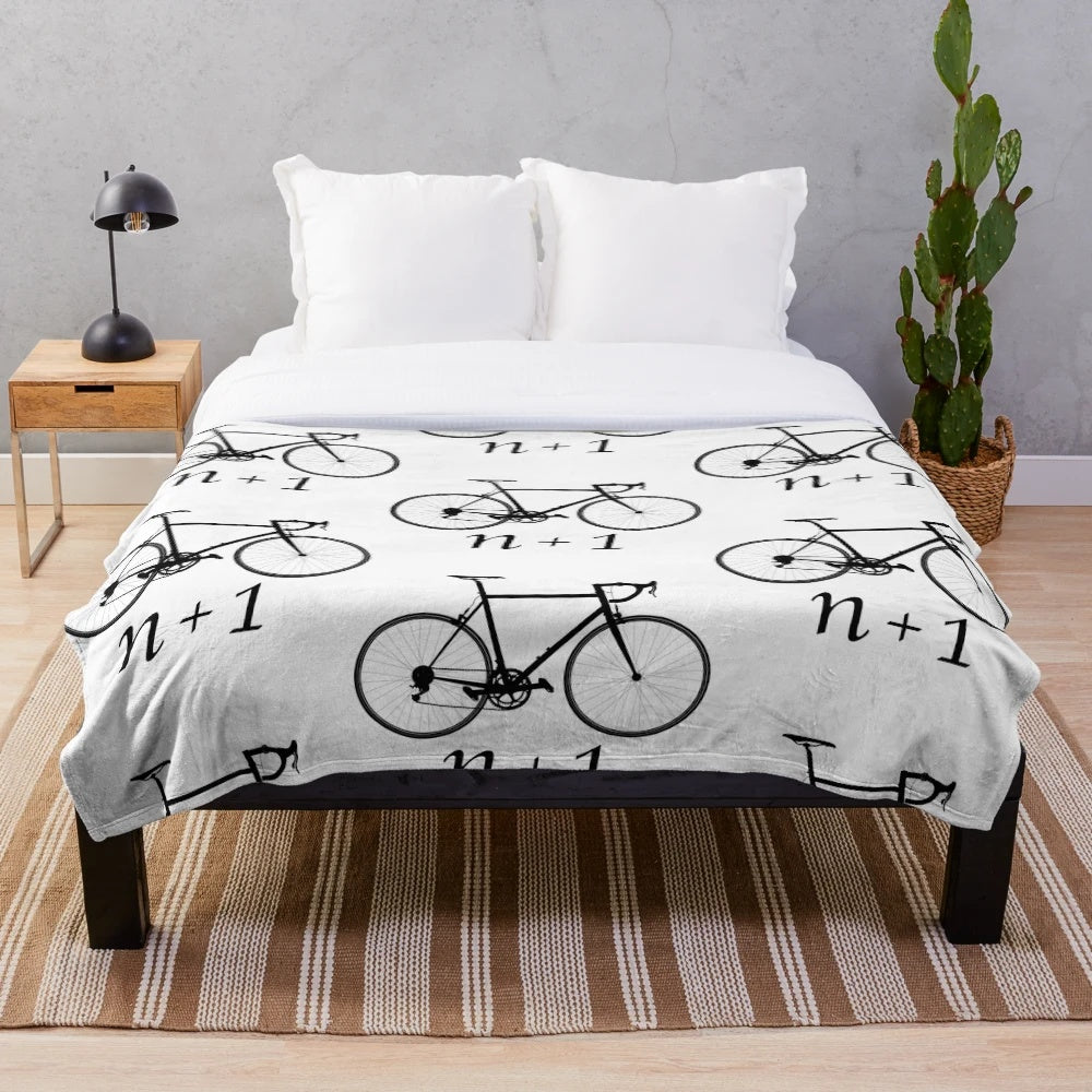 Bicycle Plush Blanket for Cycling Lovers