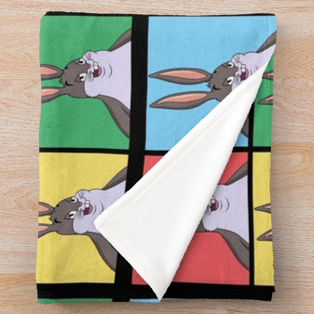 Big Chungus plush blanket featuring the popular internet meme character