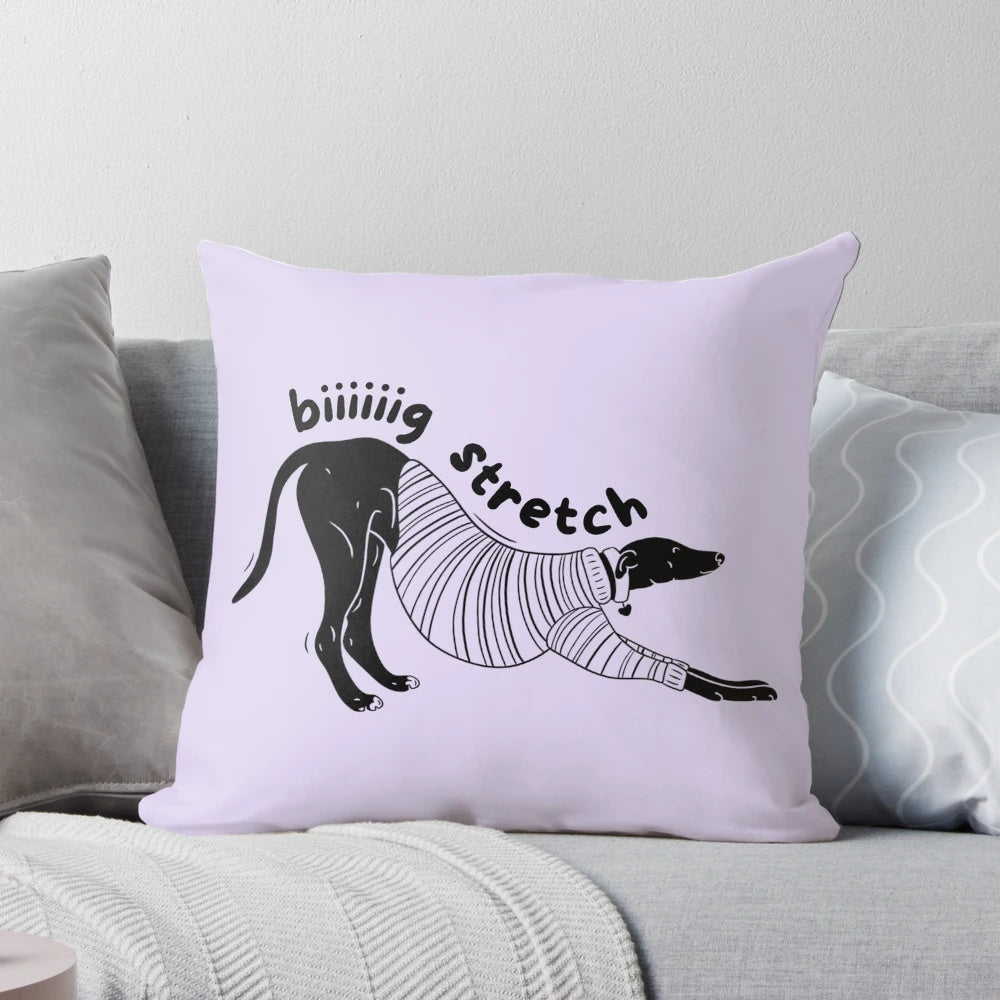 Soft and supportive big stretch greyhound pillow for sighthound dogs