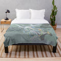Big White Resort Ski Trail Map Plush Blanket