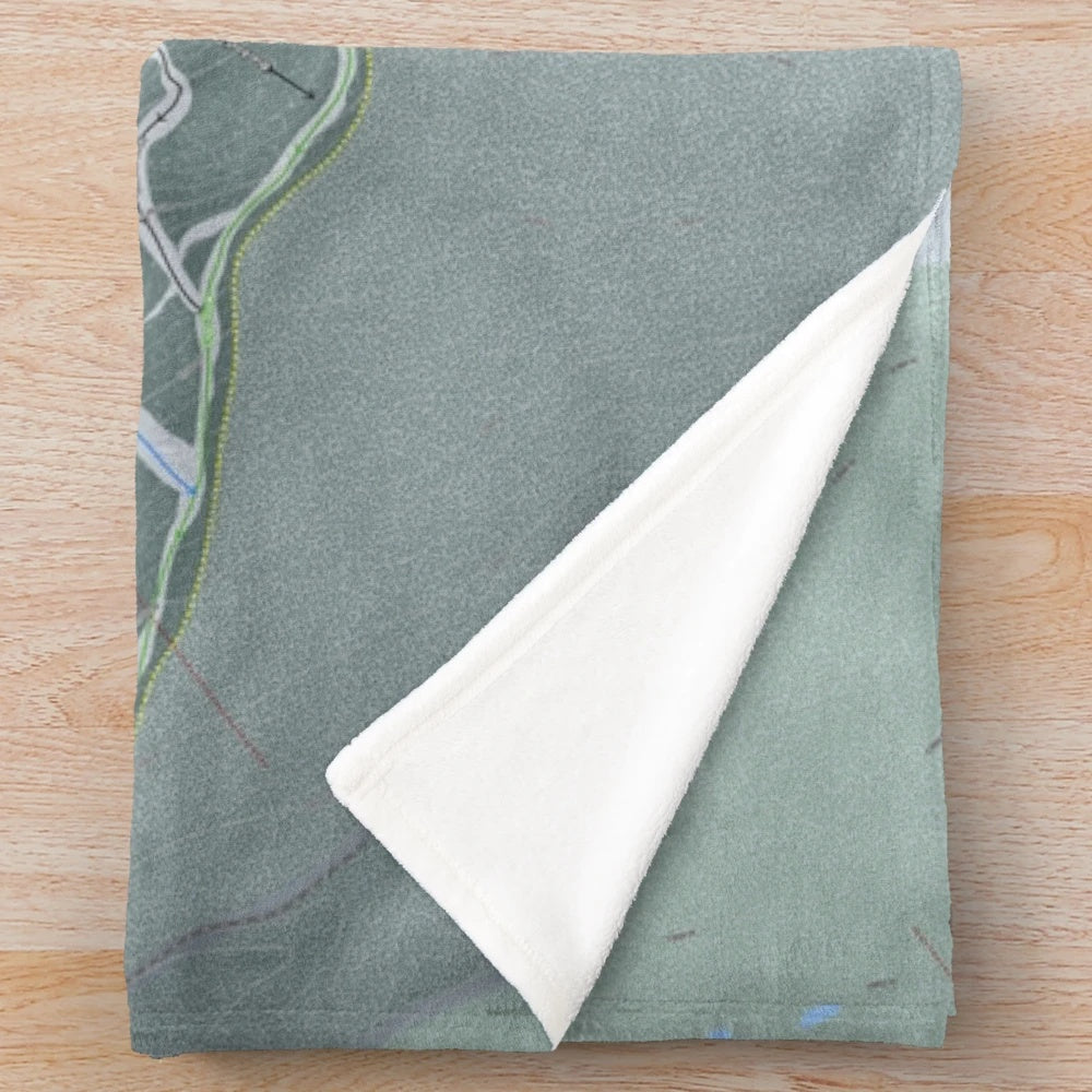 Big White Resort Ski Trail Map Plush Blanket