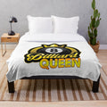 Billiards-themed plush blanket with pool cue and balls design