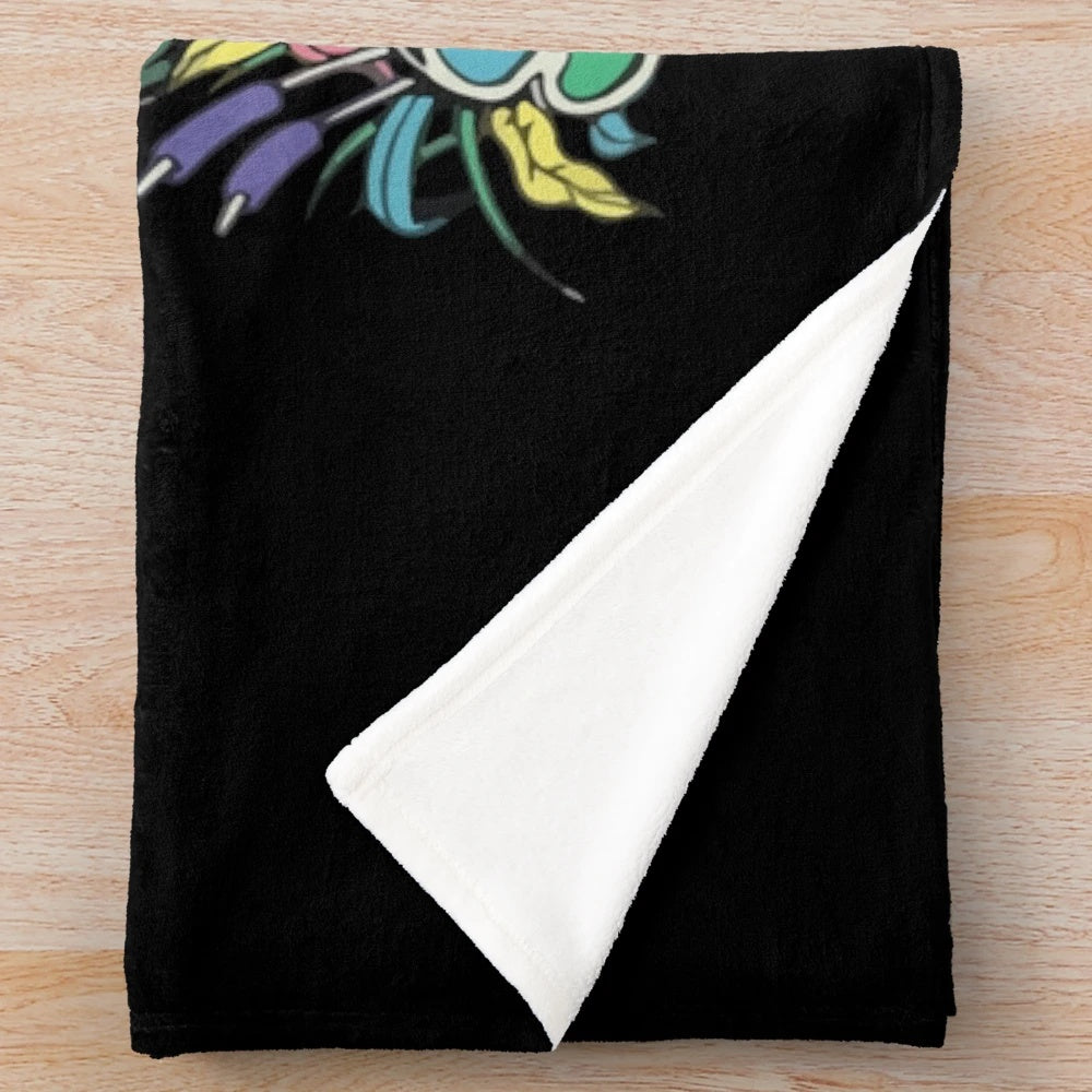 Billy Strings plush blanket featuring concert graphics