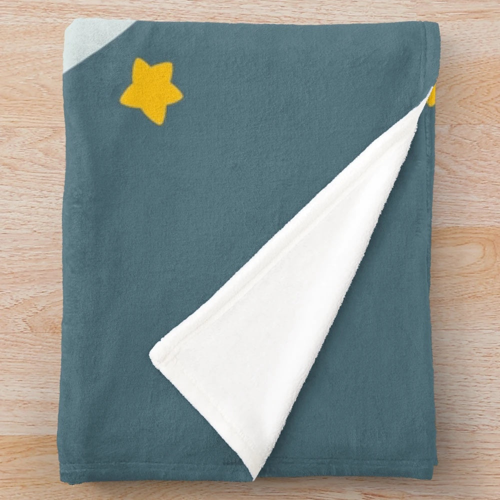 Bing Bong-themed plush blanket with moon and stars