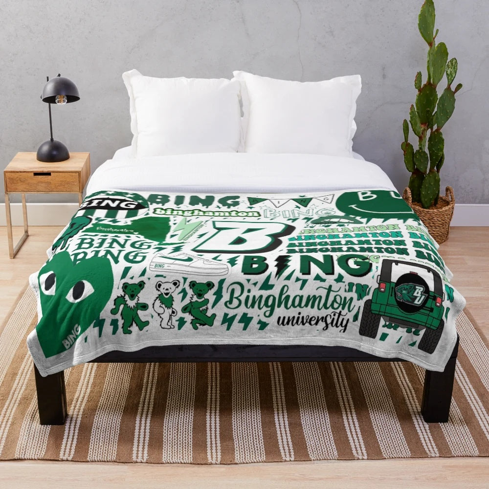 Binghamton University Bearcats plush blanket