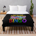Soft and plush bingo-themed blanket for bingo players and enthusiasts